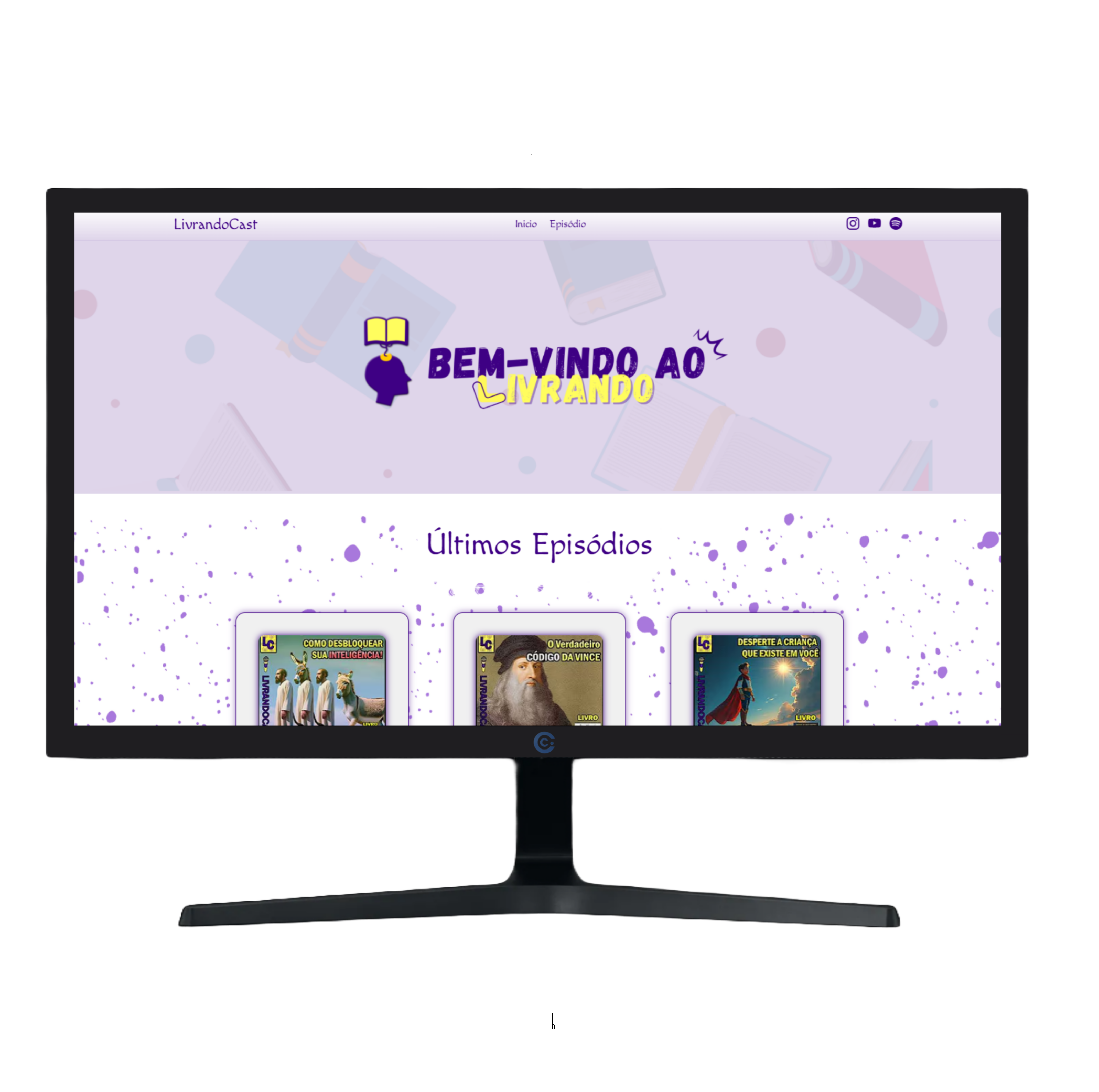 Visualização do site